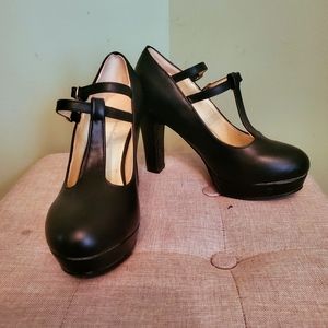 Vintage 50s pin-up girl high heel Mary Jane's